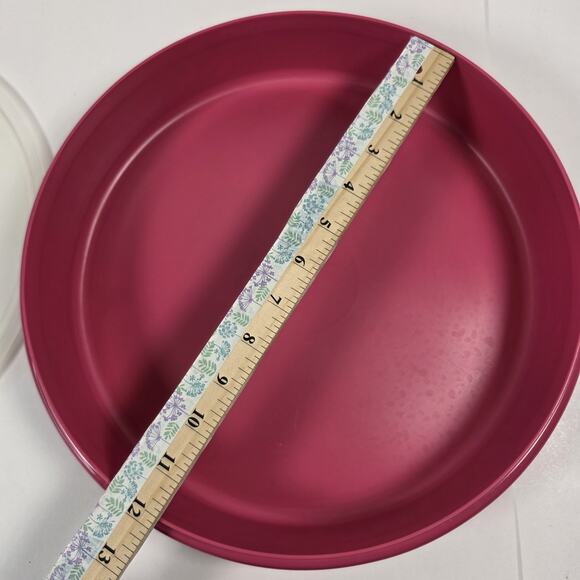 Tupperware 242-5 12" Pink Round Pie/ Cupcake/Cookie Container W/Lid 224-16 - Picture 5 of 8